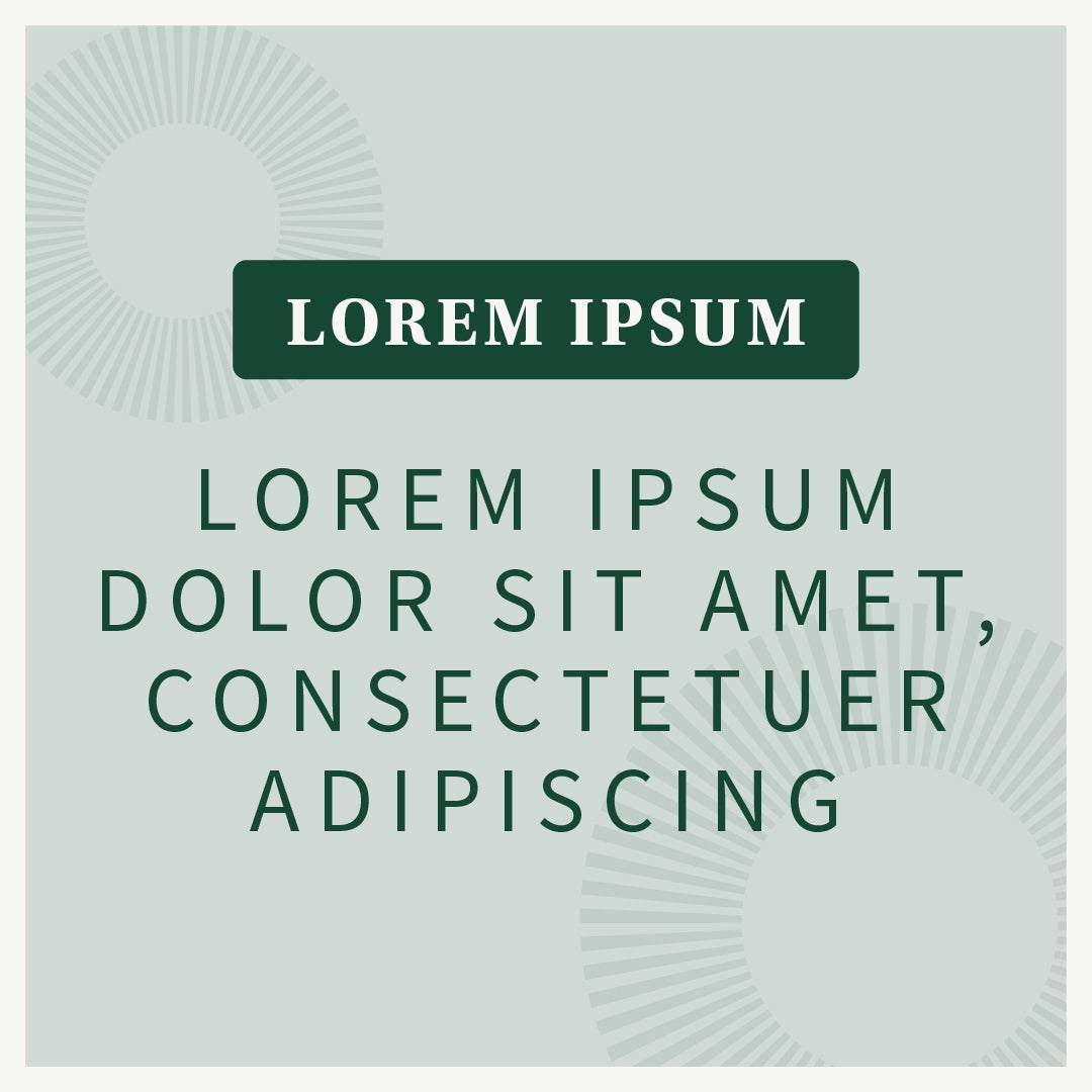 Template with a sunburst background and text within a green box as well as other text beneath it.